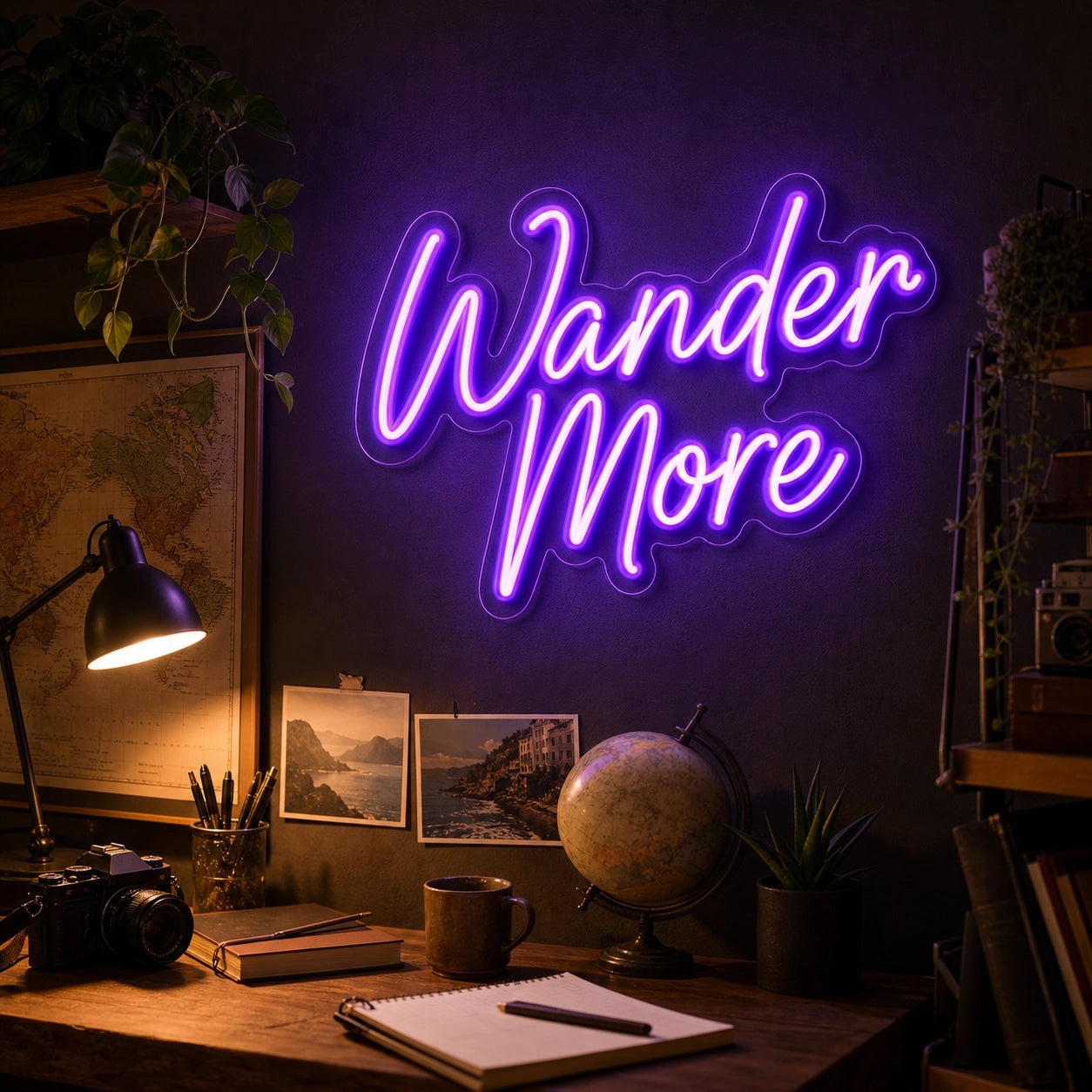 Wonder Is More LED Neon Sign real lifestyle scene