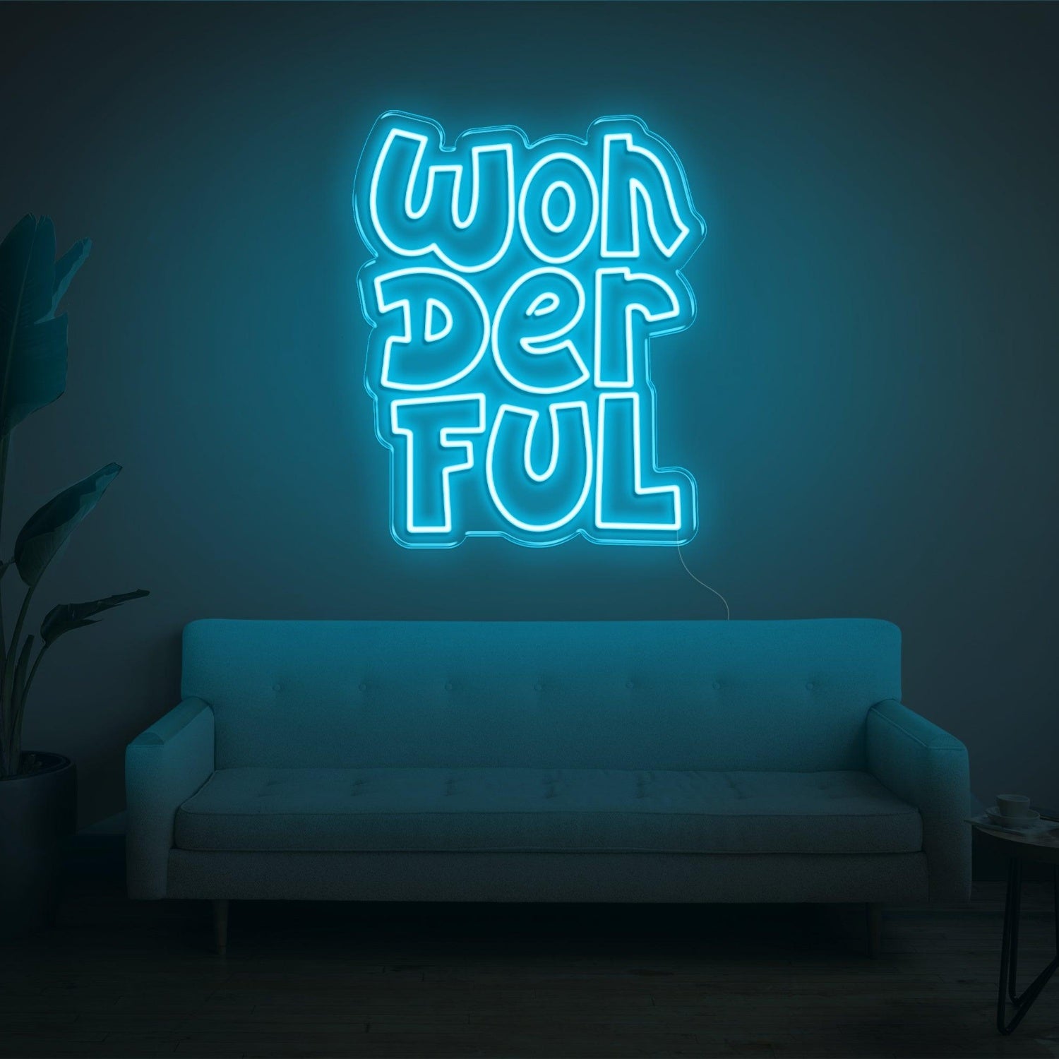 Wonderful Light Blue Led Neon Sign For Home Cafe Decor | Shineneon