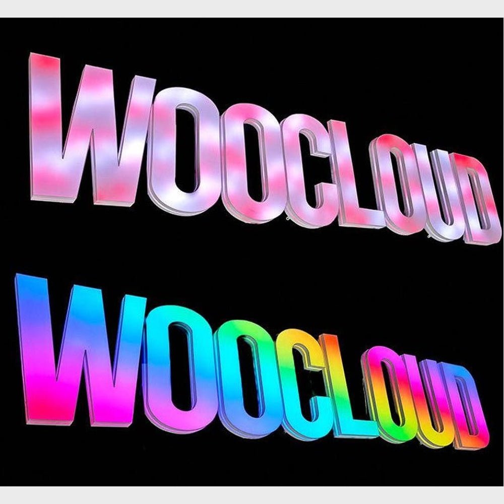 Woocloud Full Color 3D Frontlit And Backlit Channel Letter Led Light Sign - Shineneon