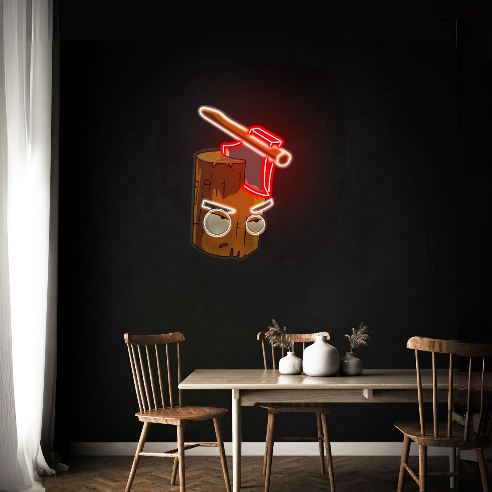 Wood And Ax Led Neon Artwork For Sale - Shineneon