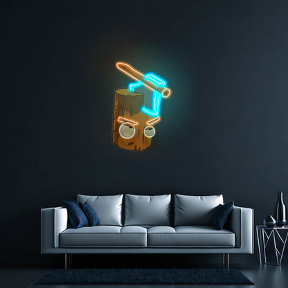 Wood And Ax Led Neon Artwork For Sale