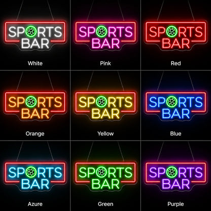 Wood Table Sports Bar Neon Sign LED Neon Sign color grid