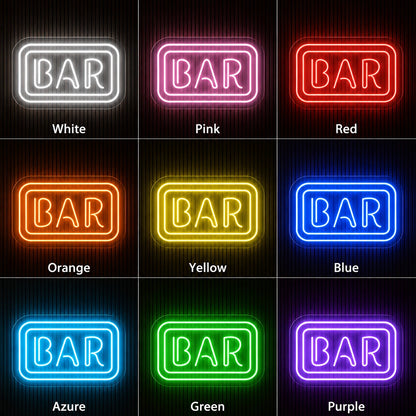 Wooden Bar Sign Neon Sign LED Neon Sign color grid