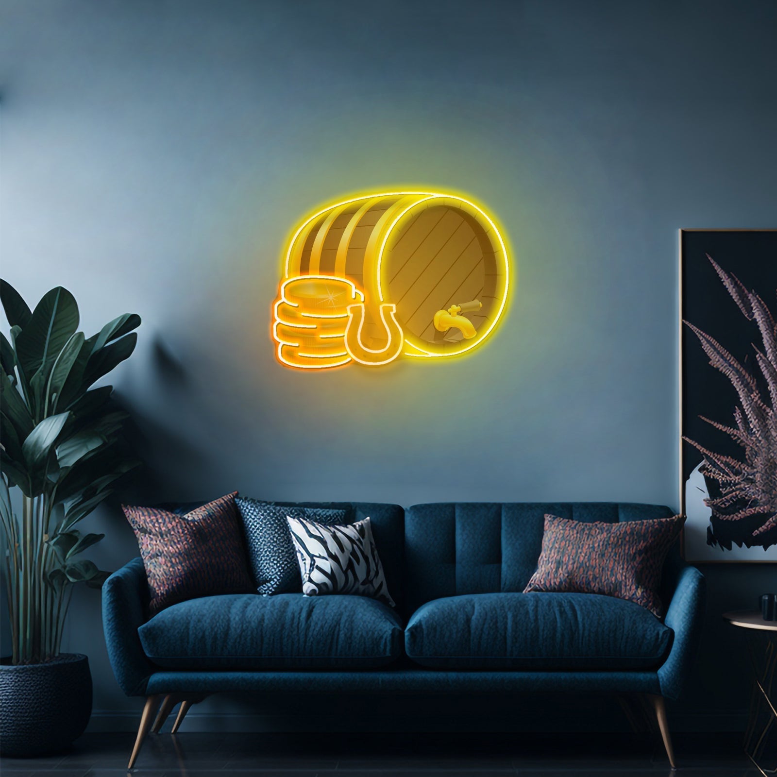 Wooden Barrel Gold Saint Patrick Day Led Signs For Wall Decor - Shineneon