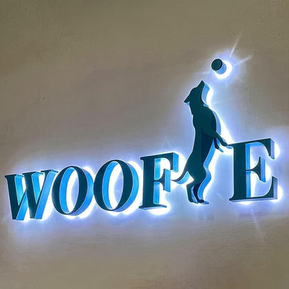Woofe 3D Backlit Letters Business Metal Led Sign - Shineneon