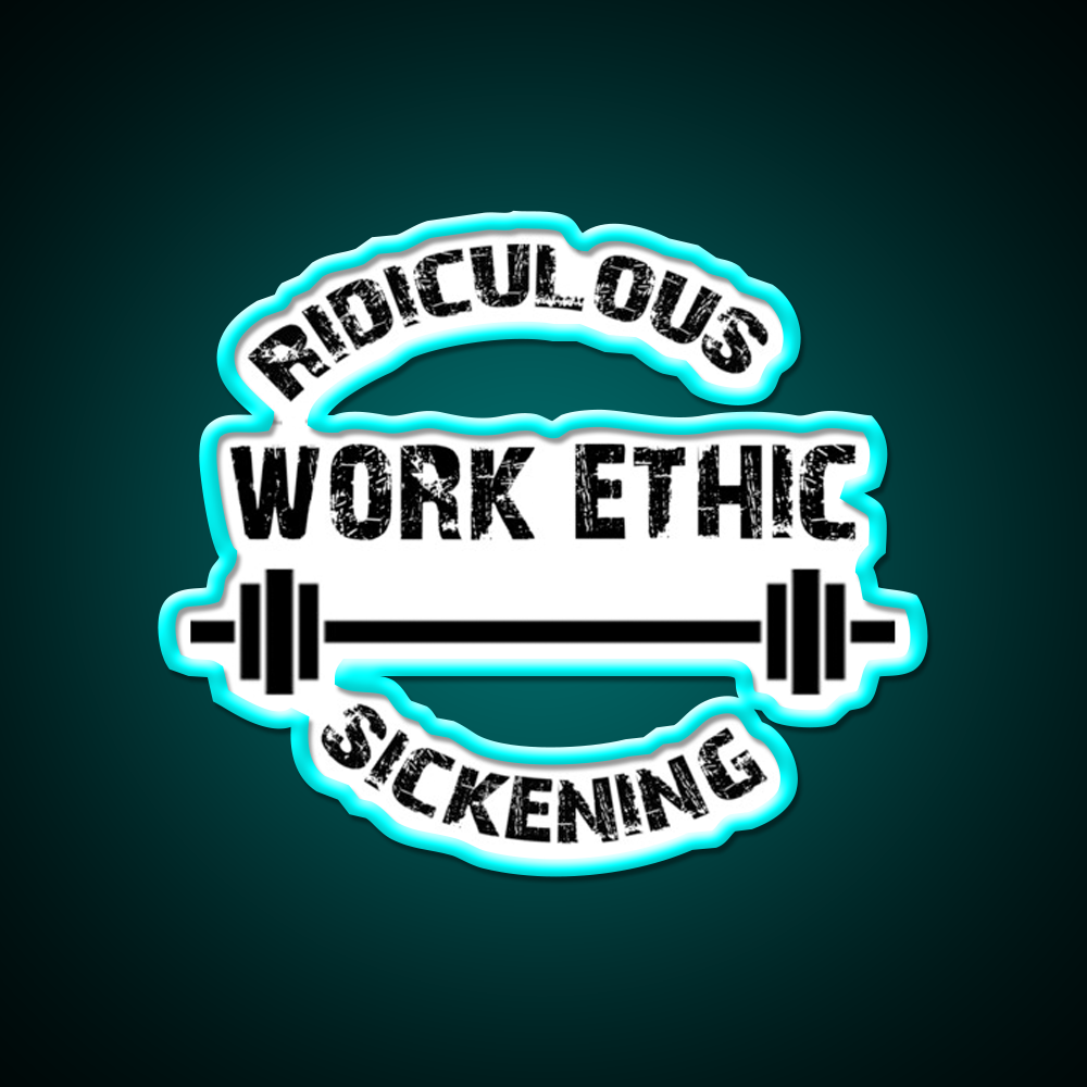 Work Ethic Gym Fitness Led Neon Sign Rgb Color