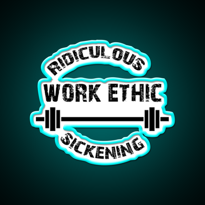 Work Ethic Gym Fitness Led Neon Sign Rgb Color