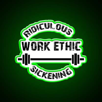 Work Ethic Gym Fitness Led Neon Sign Rgb Color - LED neon sign view 8