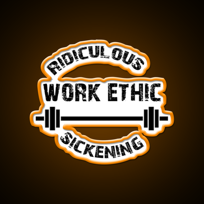 Work Ethic Gym Fitness Led Neon Sign Rgb Color - LED neon sign view 6