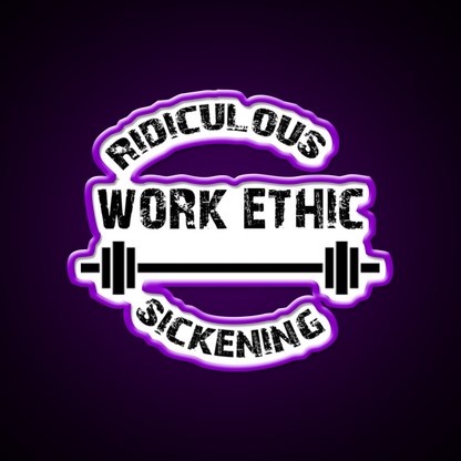 Work Ethic Gym Fitness Led Neon Sign Rgb Color - LED neon sign view 9