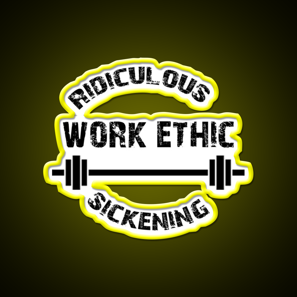 Work Ethic Gym Fitness Led Neon Sign Rgb Color - LED neon sign view 7