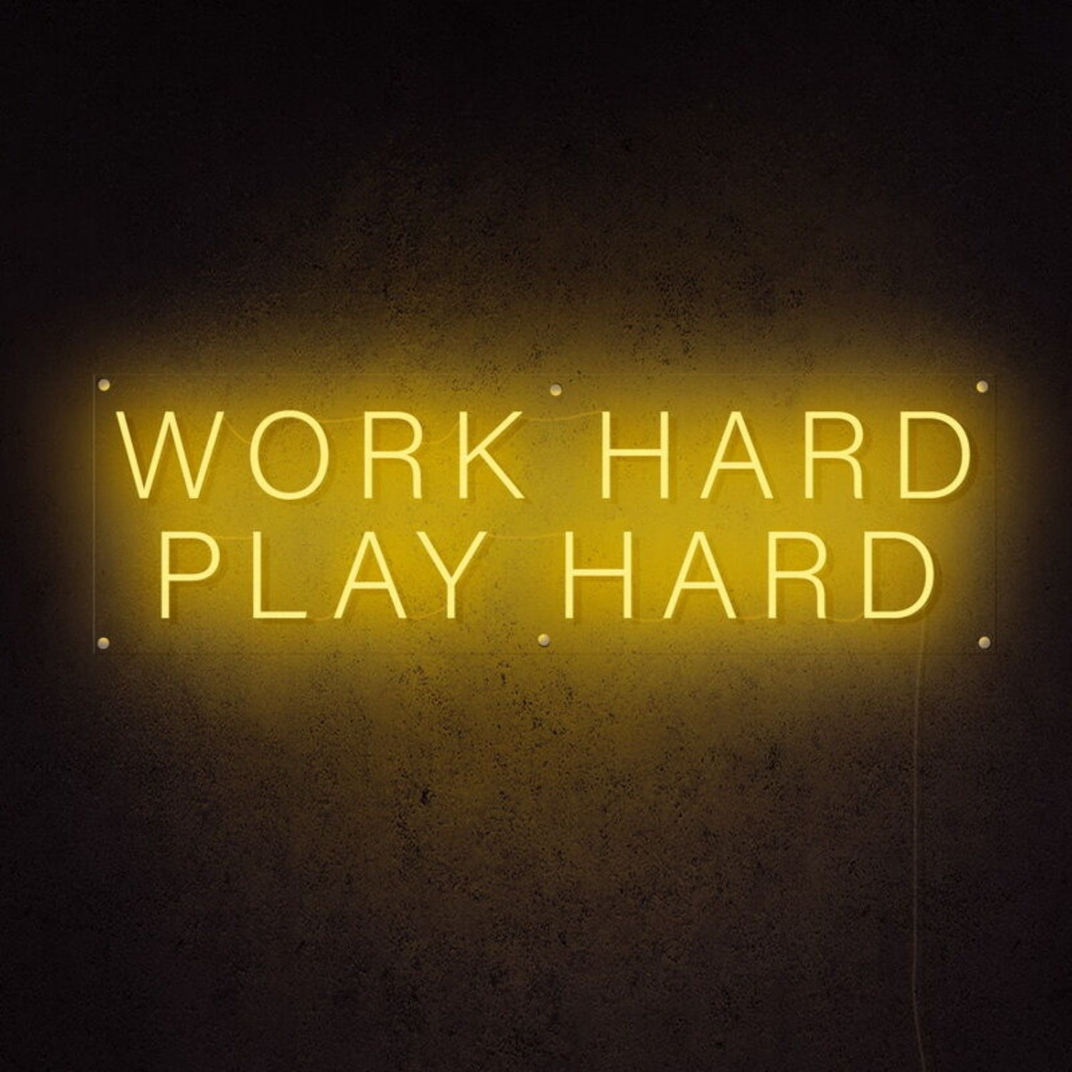 Work Hard Play Hard Led Neon Sign For Motivational | Shineneon