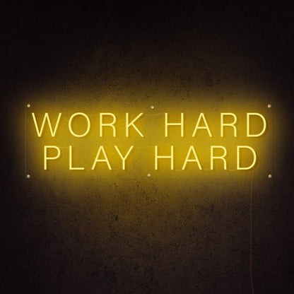 Work Hard Play Hard Led Neon Sign For Motivational | Shineneon