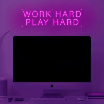 Work Hard Play Hard Led Neon Sign For Motivational | Shineneon