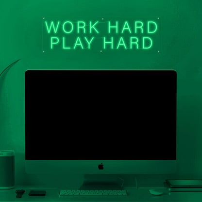 Work Hard Play Hard Led Neon Sign For Motivational | Shineneon