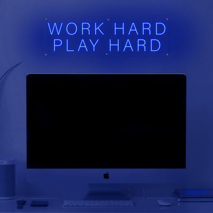 Work Hard Play Hard Led Neon Sign For Motivational | Shineneon