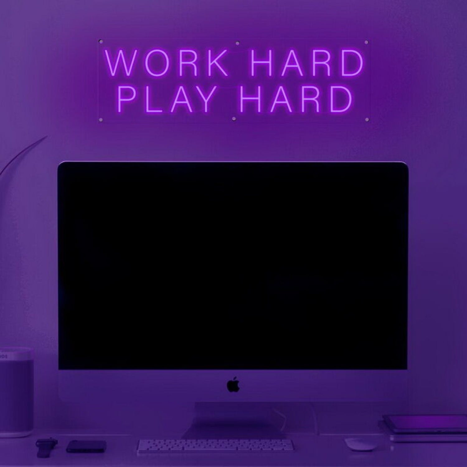 Work Hard Play Hard Led Neon Sign For Motivational | Shineneon