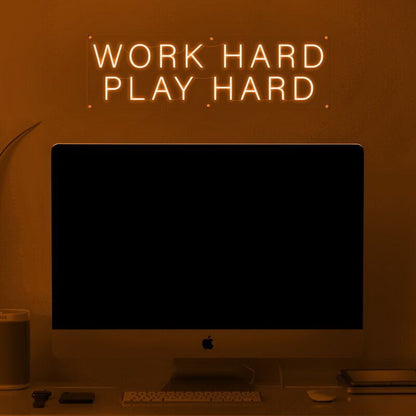 Work Hard Play Hard Led Neon Sign For Motivational | Shineneon