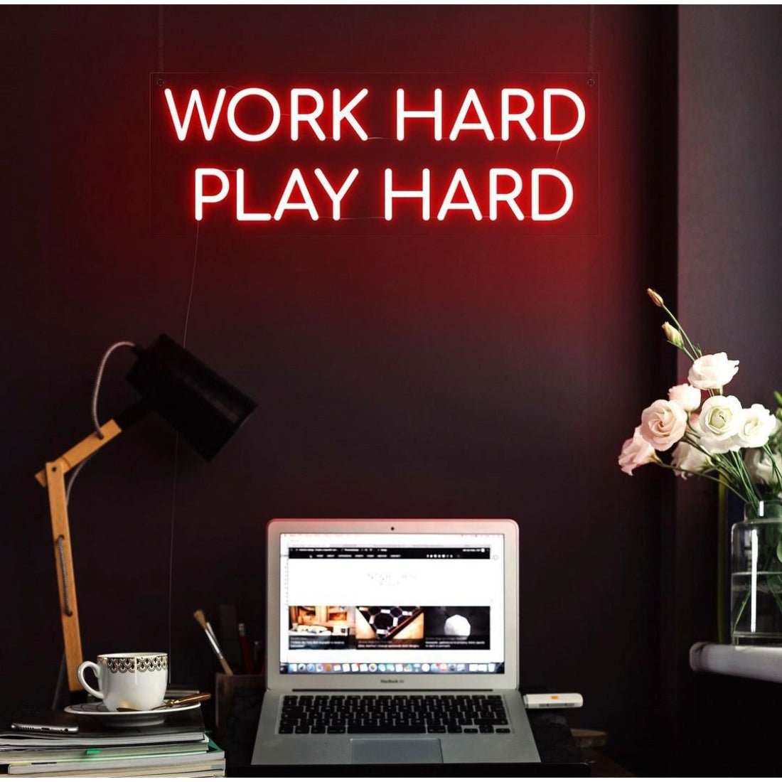Work Hard Play Hard Led Sign Business Neon Sign - Shineneon
