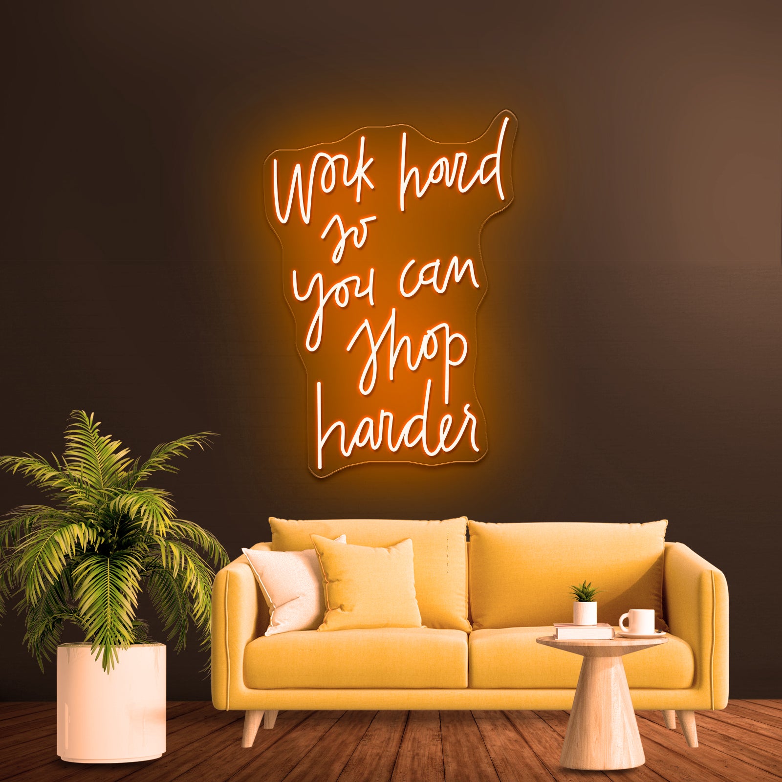 Work Hard So You Can Shop Harder Artwork Led Neon Signs | Shineneon