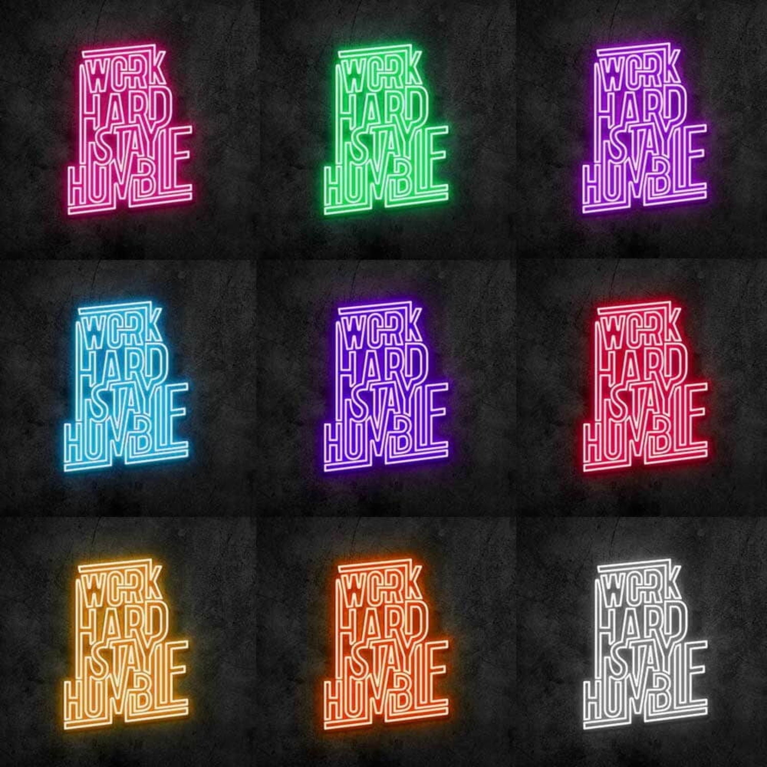 Work Hard Stay Humble Led Neon Sign | Shineneon