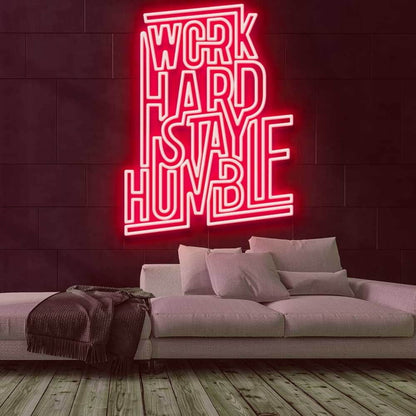 Work Hard Stay Humble Led Neon Sign | Shineneon