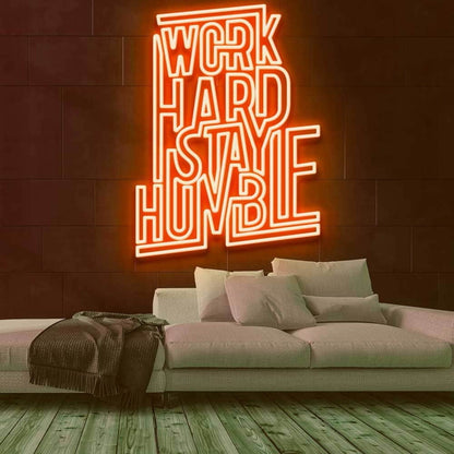 Work Hard Stay Humble Led Neon Sign | Shineneon