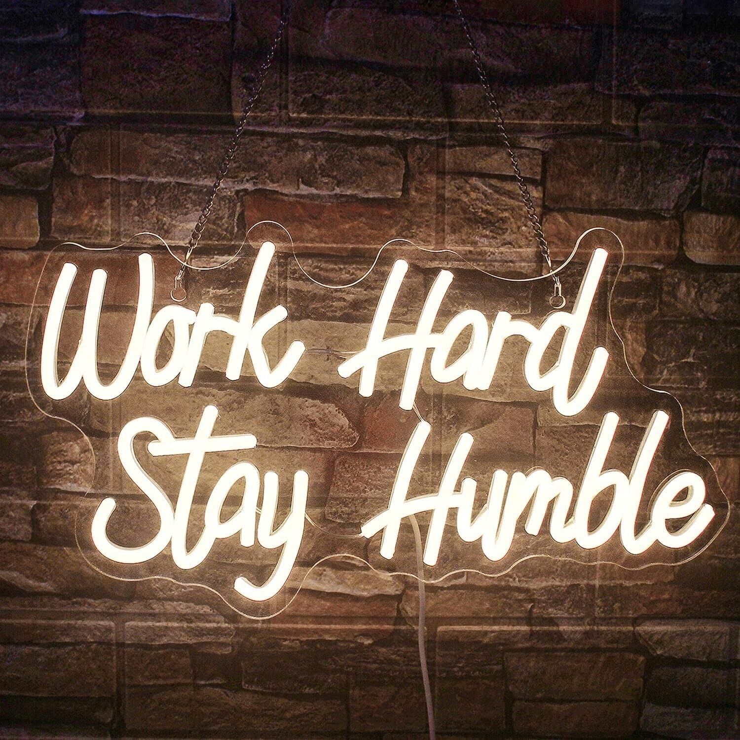 Work Hard Stay Humble Led Neon Sign Motivational - Shineneon