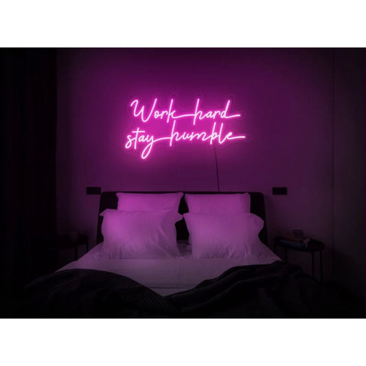 Work Hard Stay Humble Led Sign Business Neon Signs Wall Art