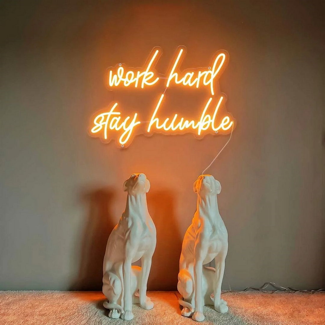 Work Hard Stay Humble Led Sign Business Neon Signs Wall Decor