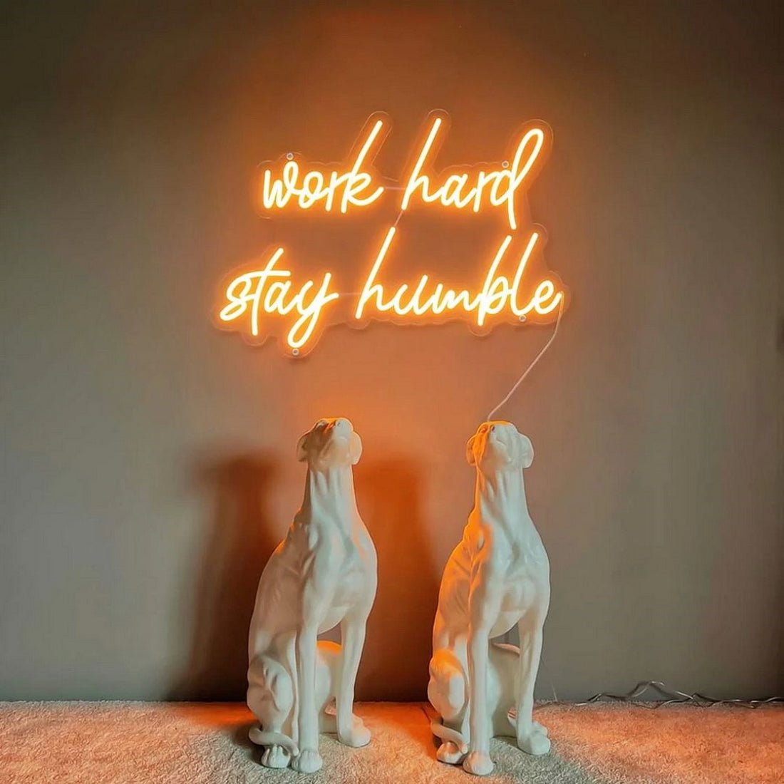 Work Hard Stay Humble Led Sign Business Neon Signs Wall Decor - Shineneon