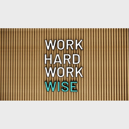 Work Hard Work Wise 3D Frontlit Channel Letters Led Light Sign - Shineneon