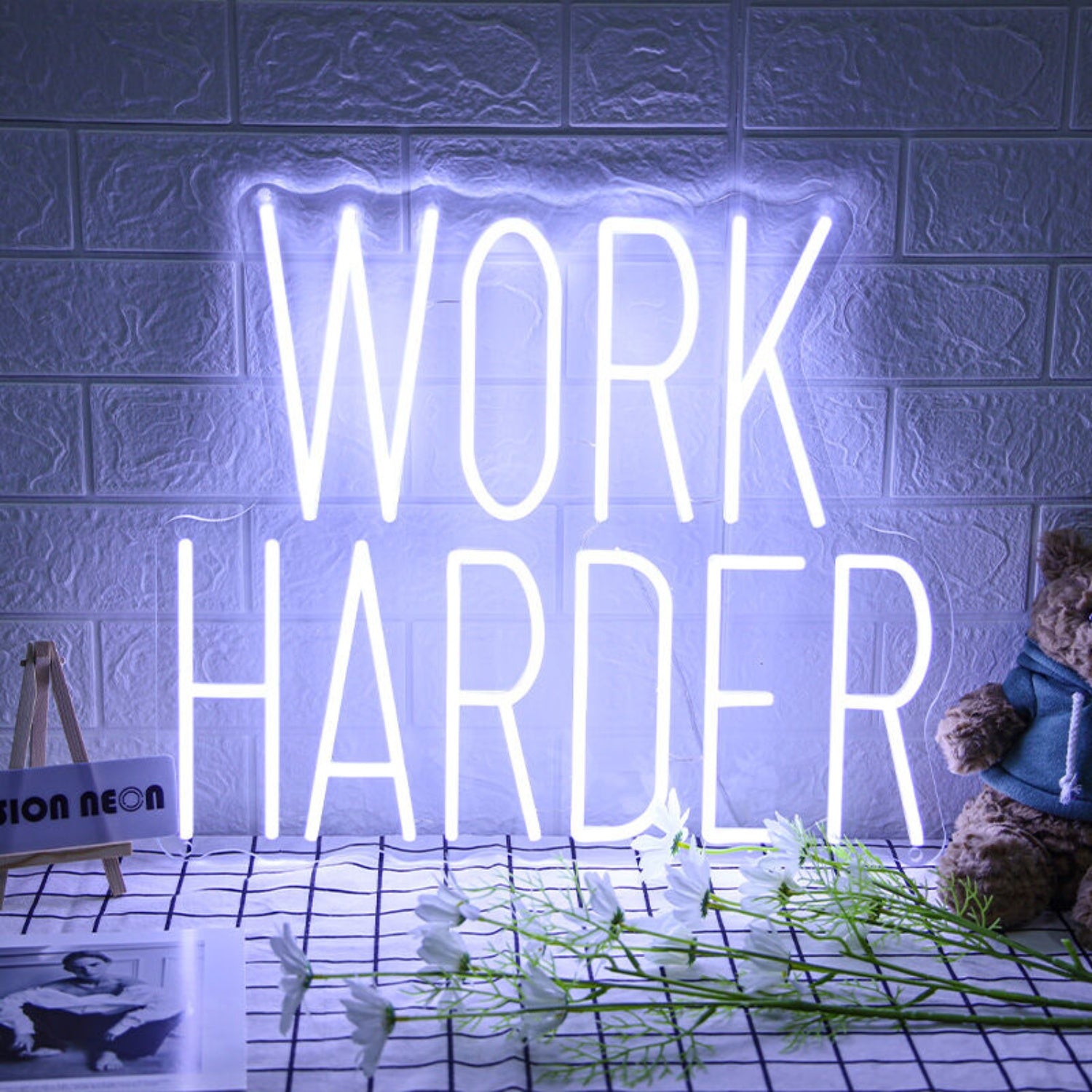 Work Harder Led Neon Sign For Motivational | Shineneon