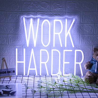 Work Harder Led Neon Sign For Motivational | Shineneon