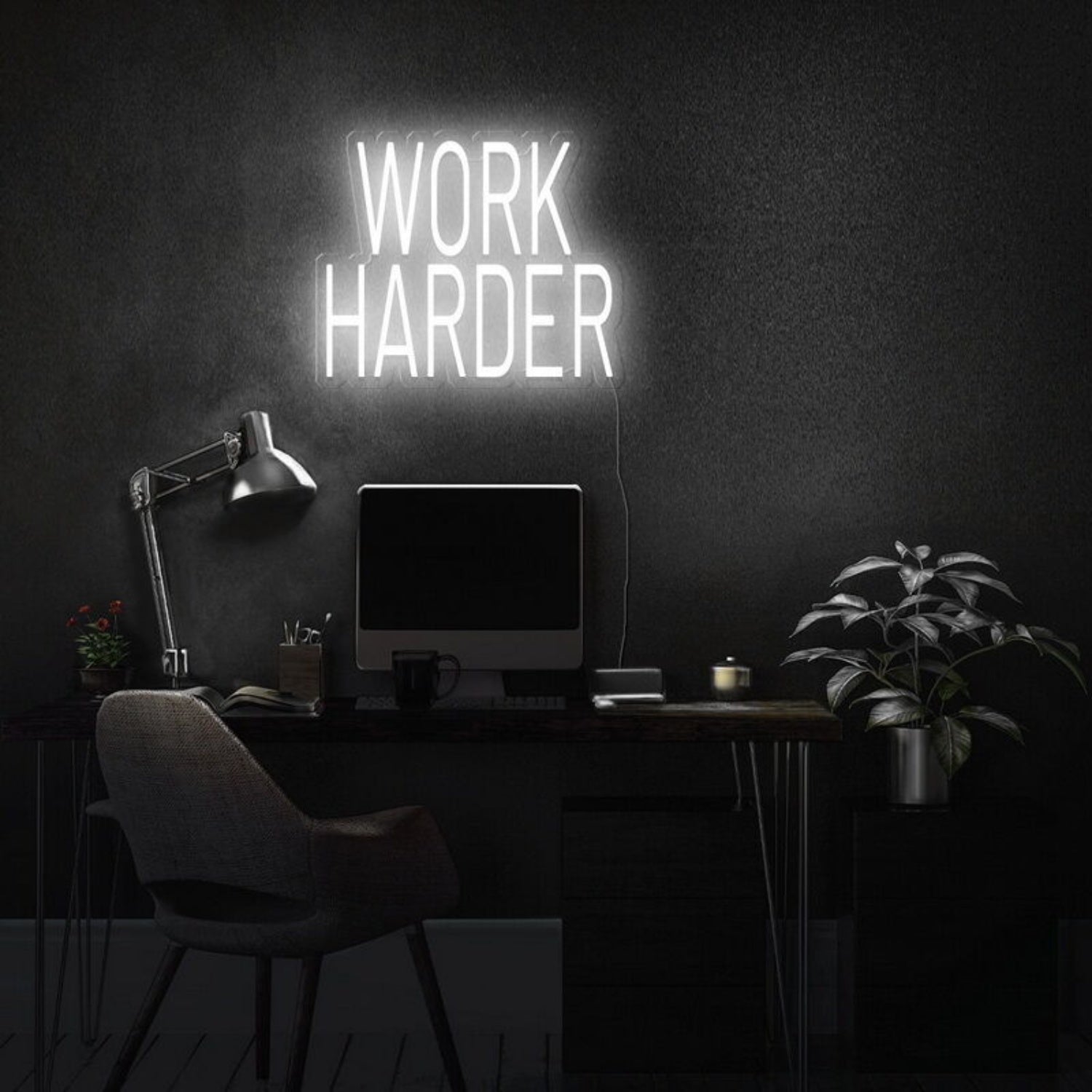 Work Harder Led Neon Sign For Motivational | Shineneon