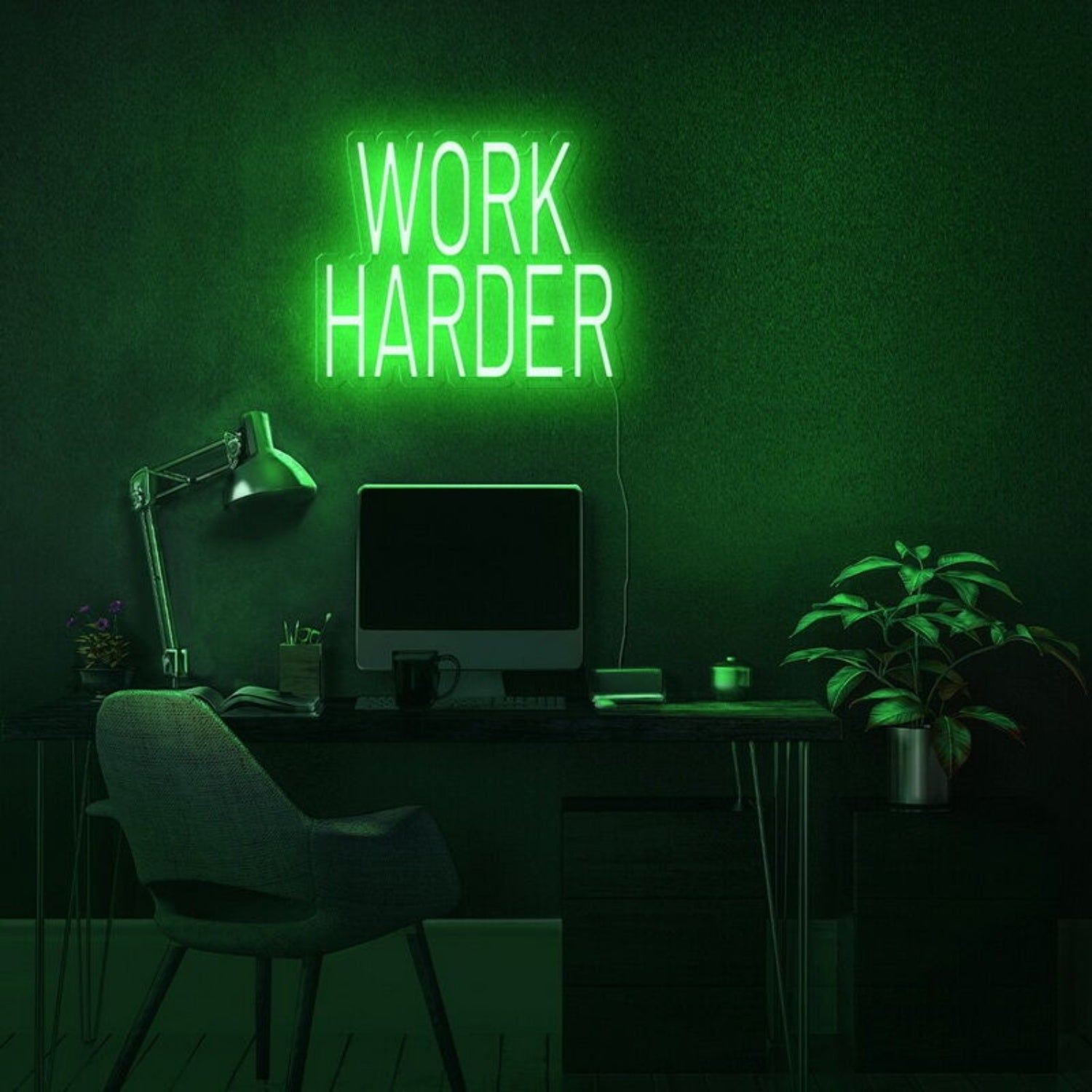 Work Harder Led Neon Sign For Motivational | Shineneon