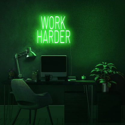 Work Harder Led Neon Sign For Motivational | Shineneon
