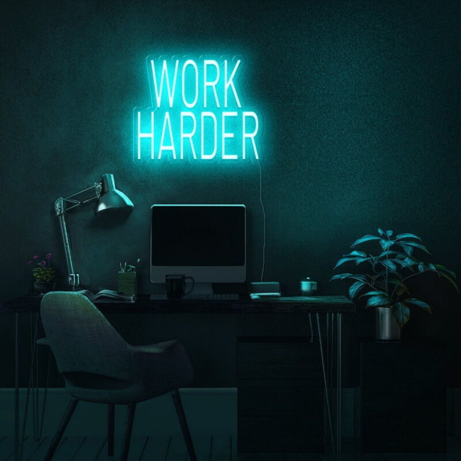 Work Harder Led Neon Sign For Motivational | Shineneon