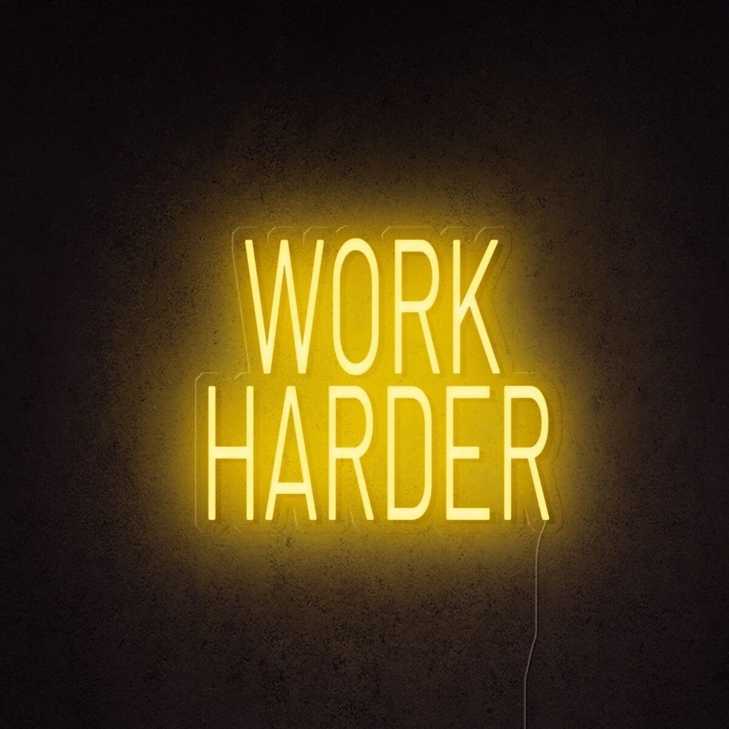 Work Harder Led Neon Sign For Motivational And Inspirational Spaces | Shineneon