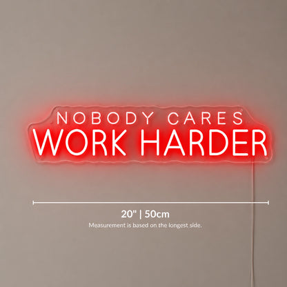 Work Harder Neon Sign LED Neon Sign size image