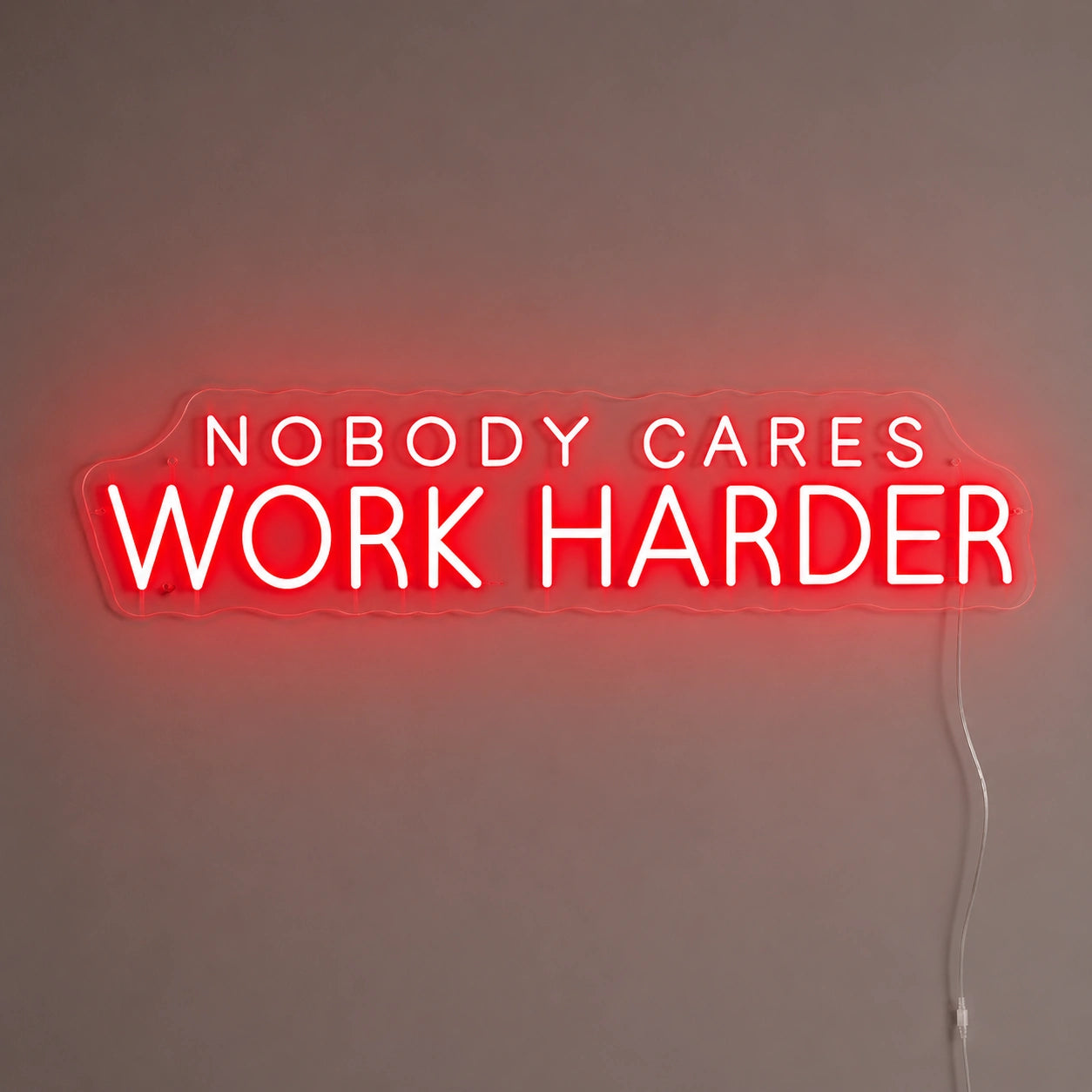 Work Harder Neon Sign LED Neon Sign main product image
