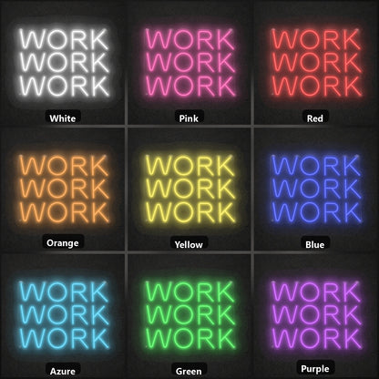 Work LED Neon Sign color grid