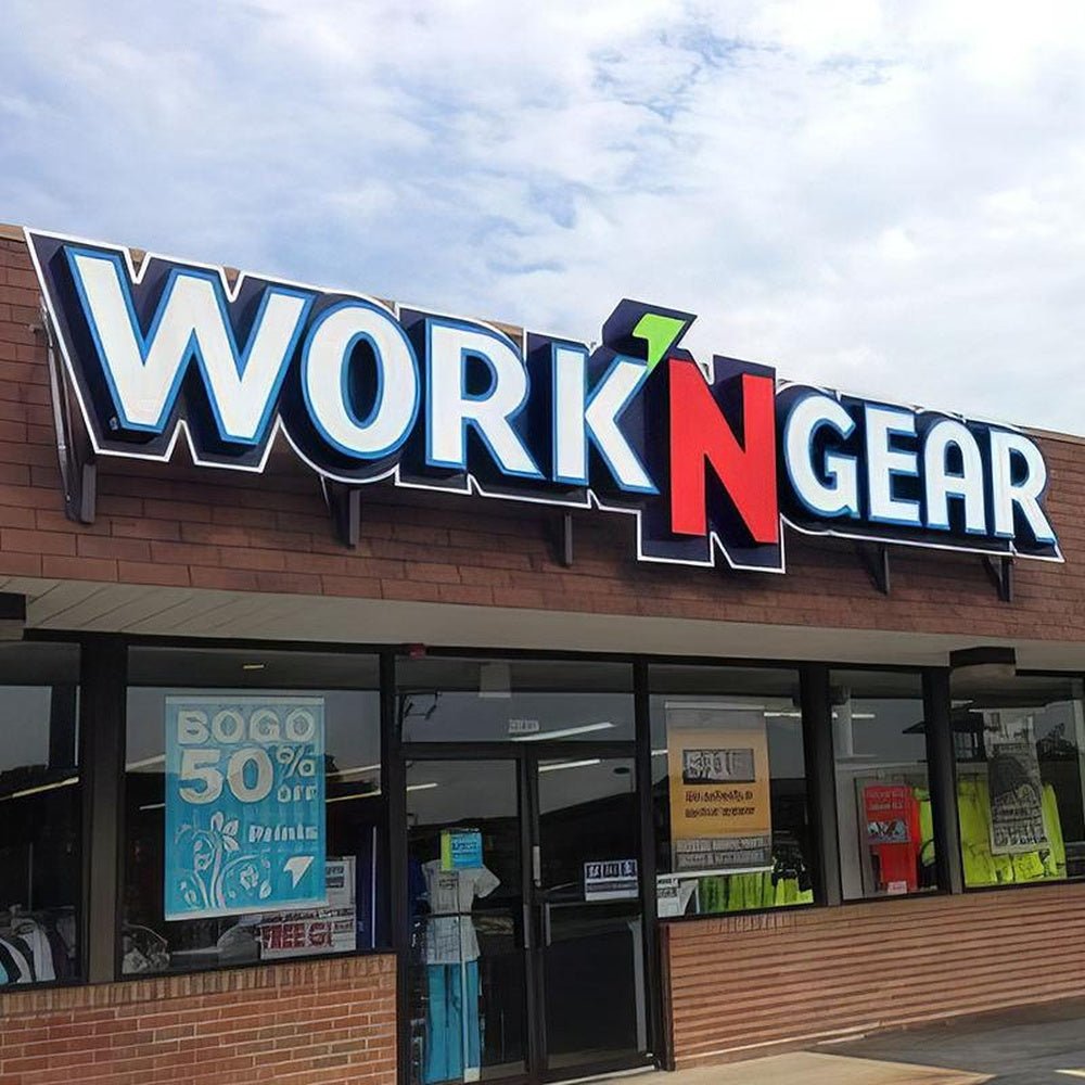 Work N Gear 3D Frontlit Letters Metal Led Sign - Shineneon