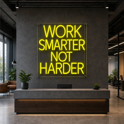 Work Smarter Not Harder LED Neon Sign size image