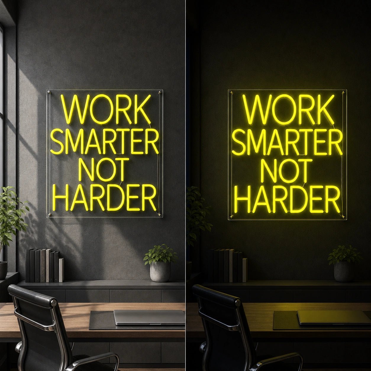 Work Smarter Not Harder LED Neon Sign - Shineneon