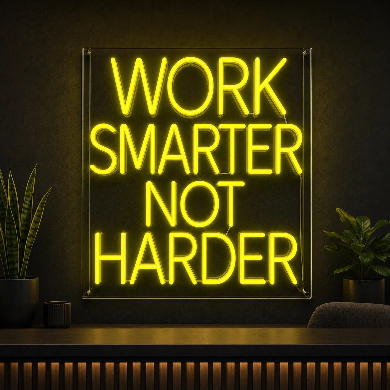 Work Smarter Not Harder LED Neon Sign - Shineneon