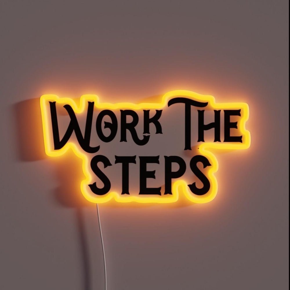 Work The Steps Rgb Led Neon Sign - Shineneon