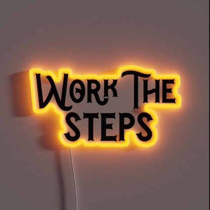 Work The Steps Rgb Led Neon Sign - Shineneon