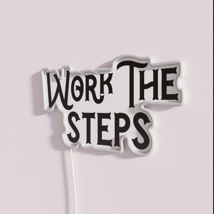Work The Steps Rgb Led Neon Sign - Shineneon