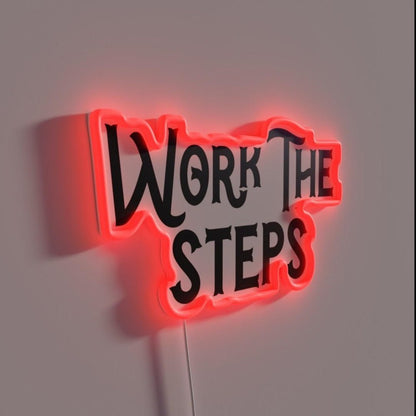 Work The Steps Rgb Led Neon Sign - Shineneon